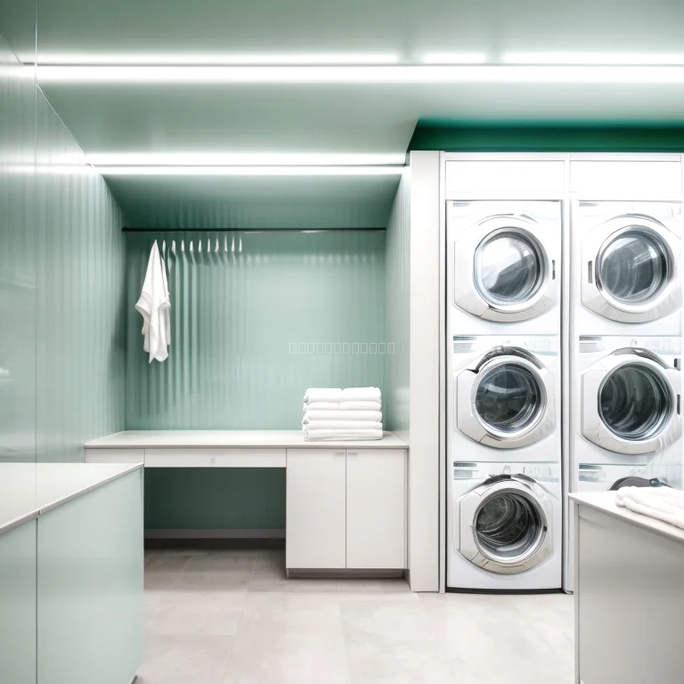 洗濯中の洗濯機